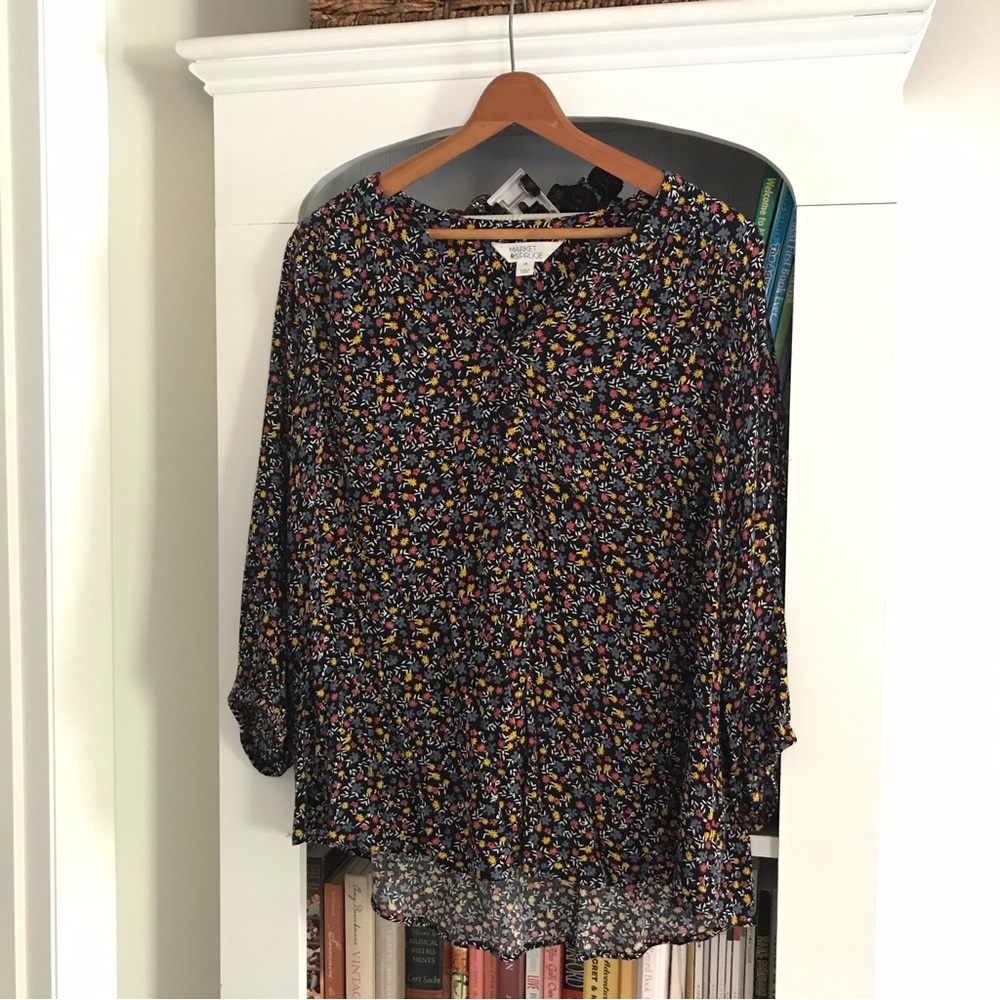 Market & Spruce Floral Blouse